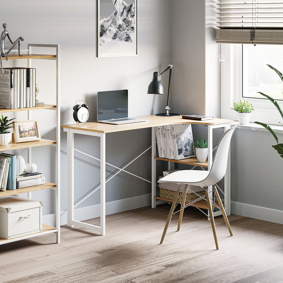 HOMCOM Folding L-Shaped Desk