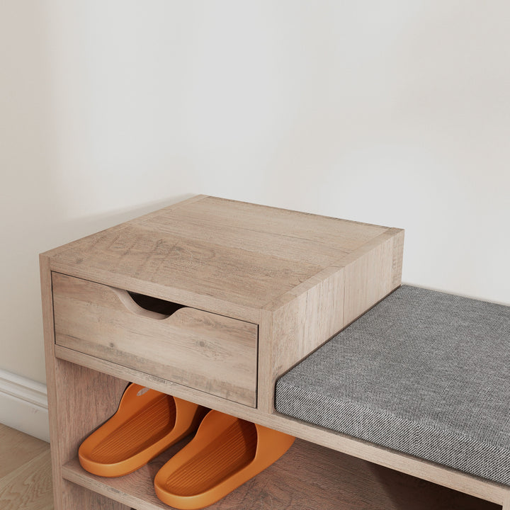 Multi-Compartment Shoe Bench