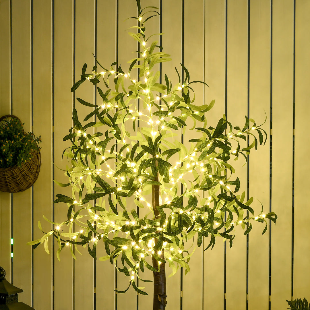 6ft Olive Tree Light with 300 Warm White LED Lights