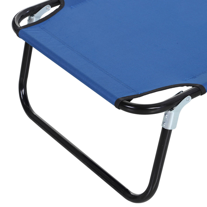 Folding Sun Lounger: Adjustable 5-Position Backrest