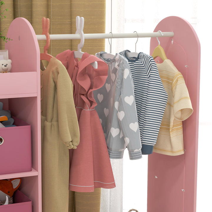 Kids Clothes Rail with Storage Shelf