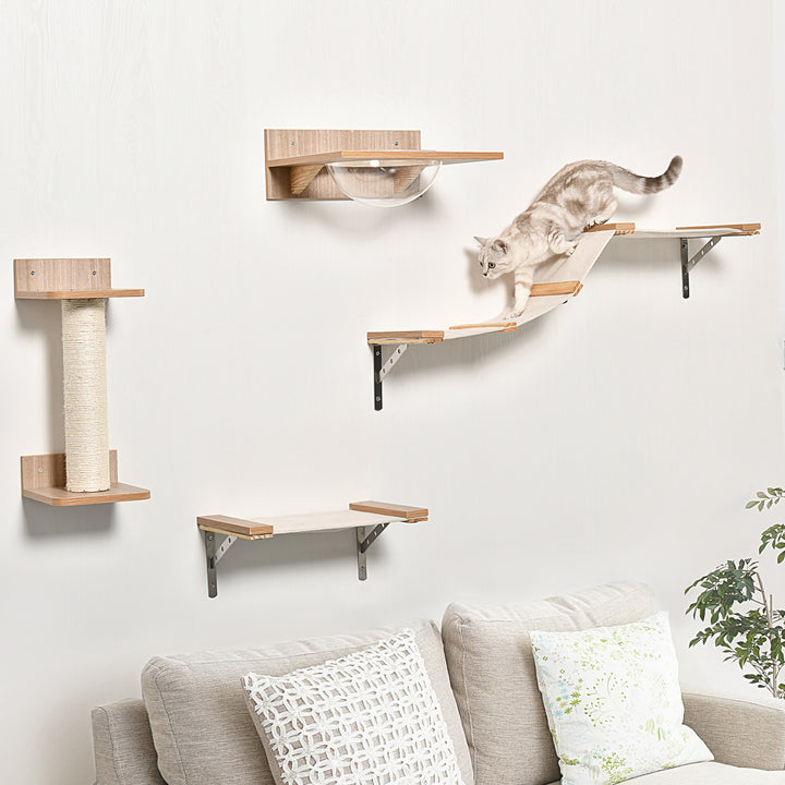 Wall-Mounted Cat Climbing Shelf Set