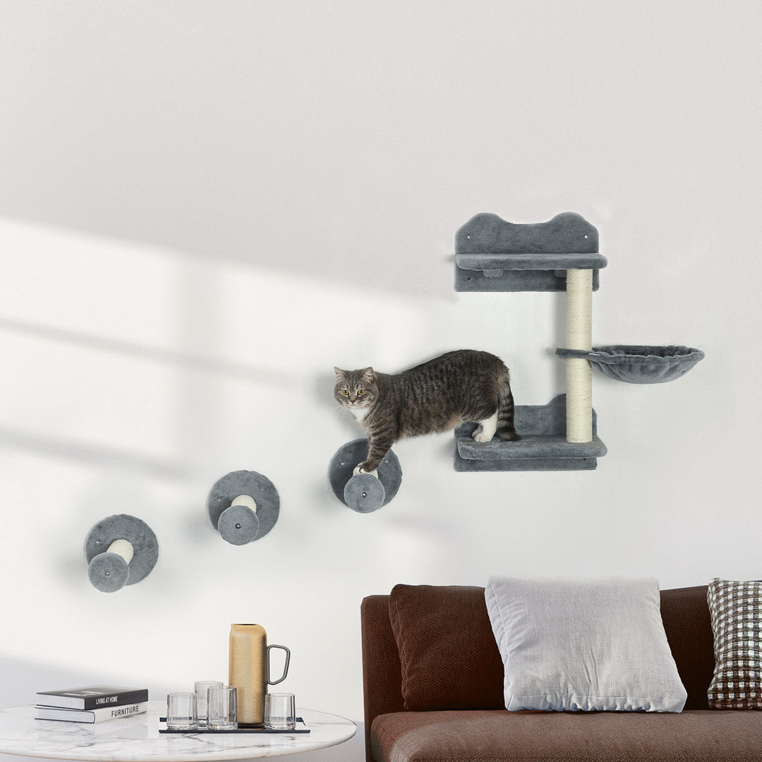 Wall-Mounted Cat Shelf Set