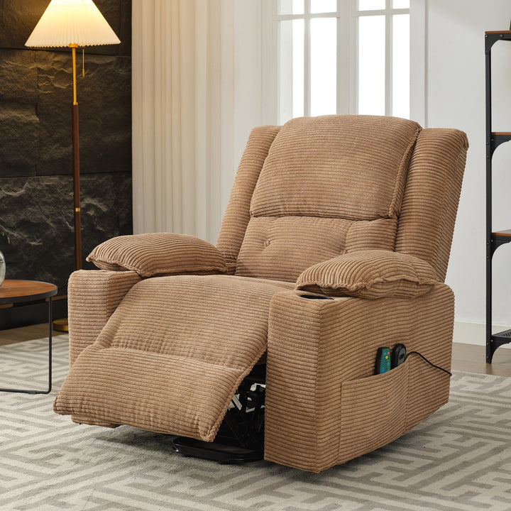 Remote Control Upholstered Oversized Power Lift Recliner Chair Sofa with Heat