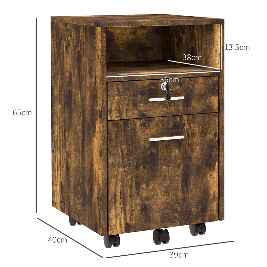 Vinsetto Lockable Filing Cabinet for Home Office