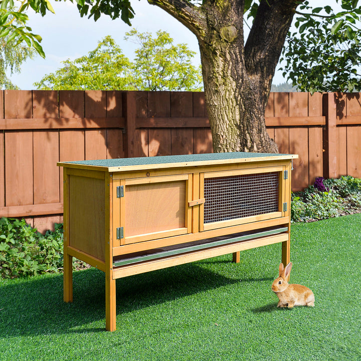 Bunny Abode: Wooden Rabbit Hutch for Guinea Pigs