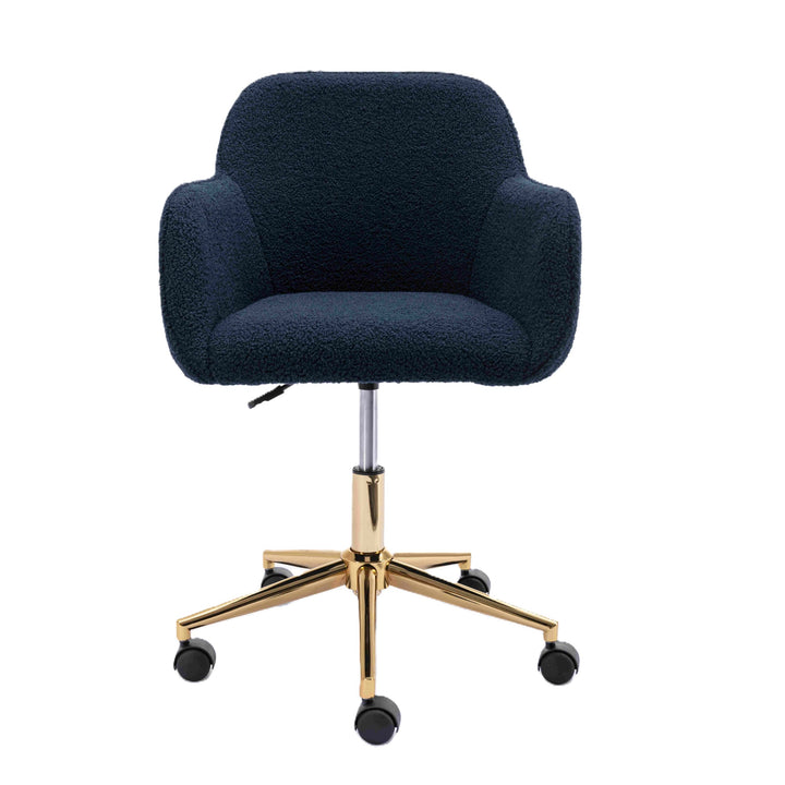 Adjustable Height Swivel Executive Chair, Dark Blue