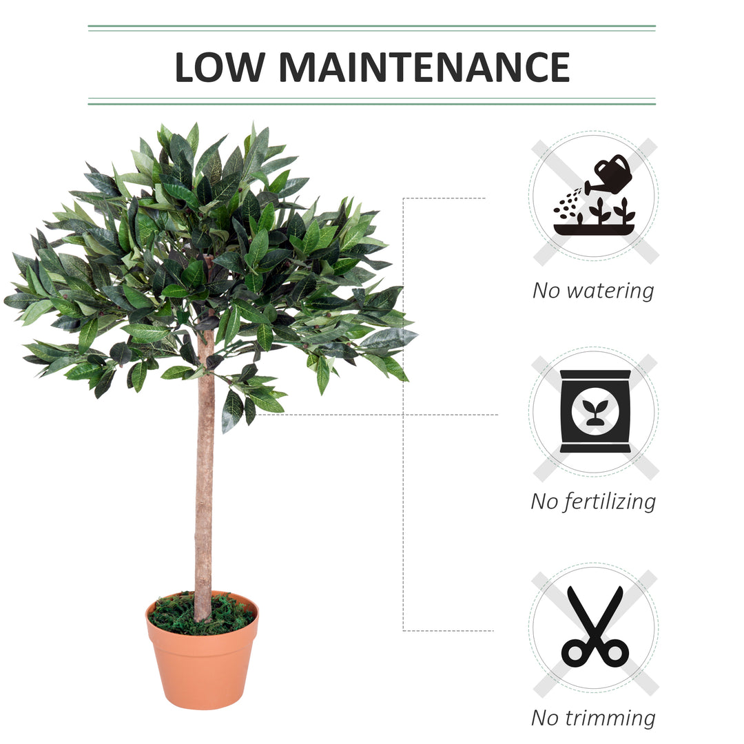 3ft Artificial Olive Tree Indoor Plant Greenery for Home Office Potted in An Orange Pot Set of 2