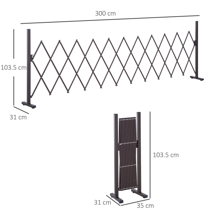 Expanding Trellis Fence Freestanding Movable Fence Foldable Garden Screen Panel Aluminum