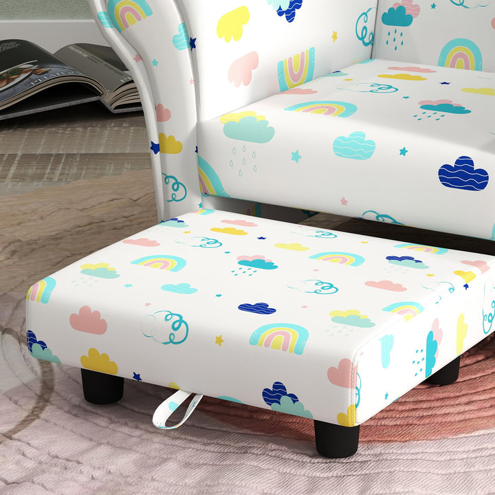 2 Piece Kids Sofa Set with Cloud Design