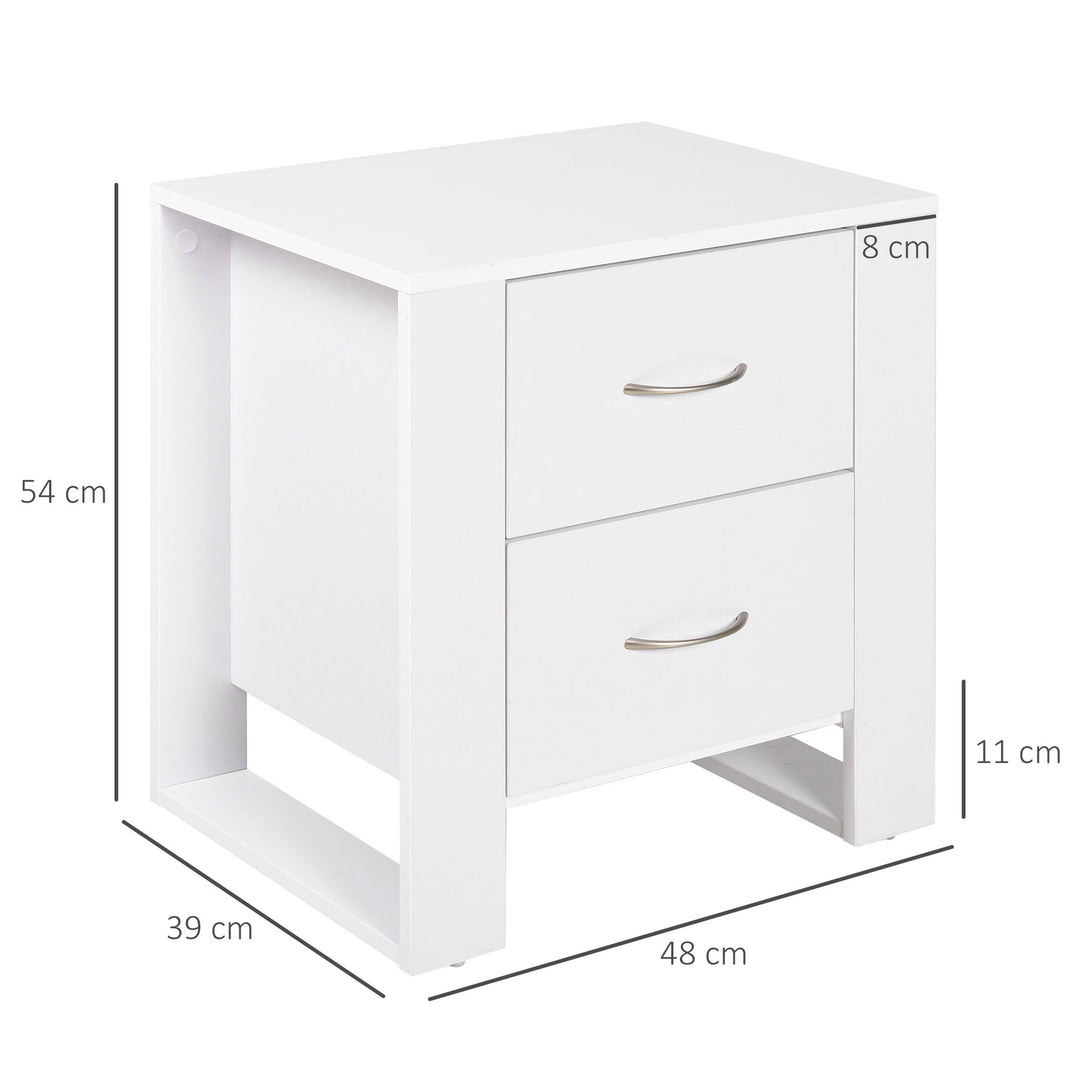 Bedside Duo: Sleek Nightstands with Dual Drawers