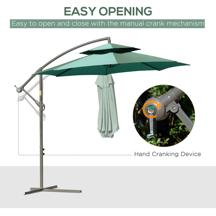 2.7m Cantilever Banana Parasol with Crank Handle