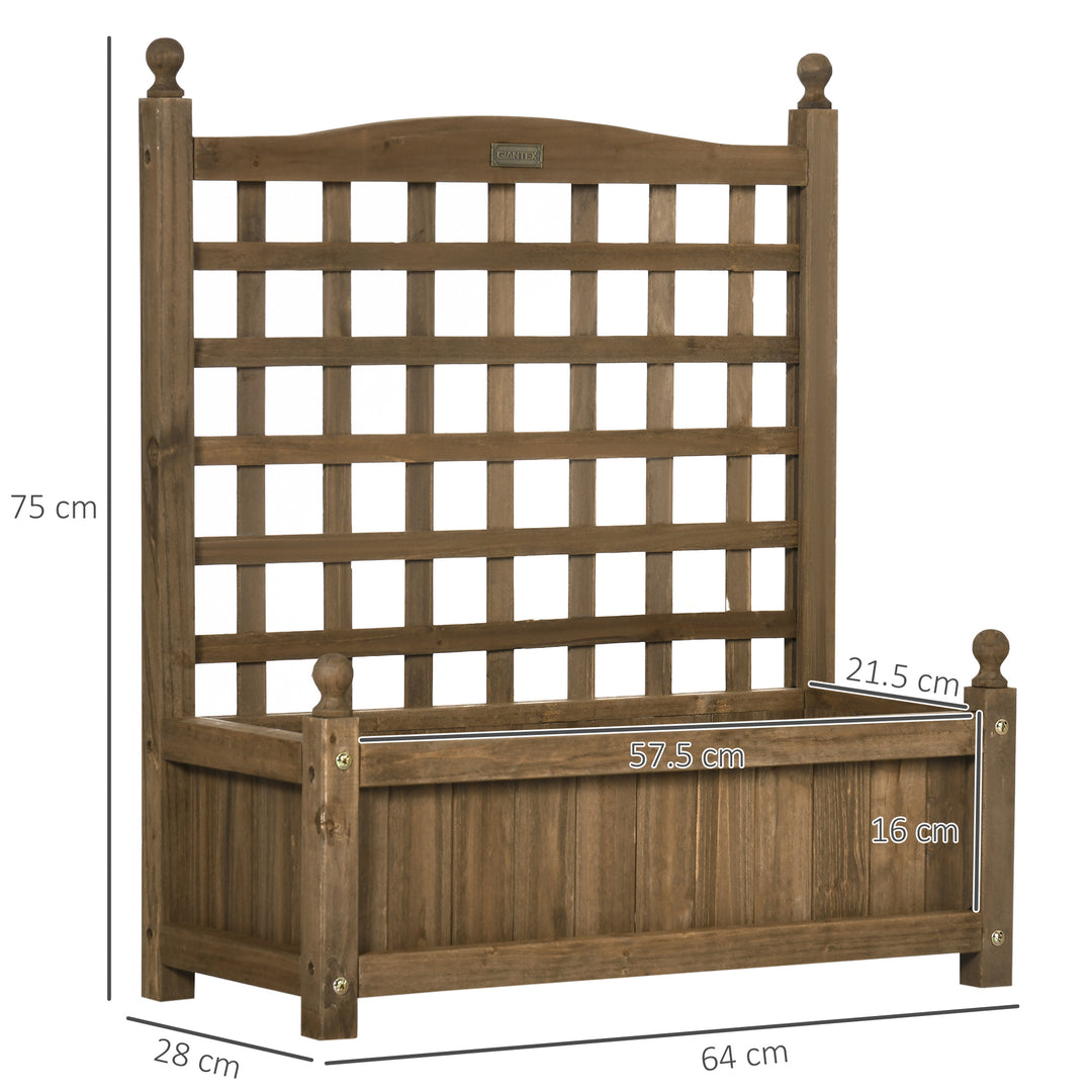 Raised Flower Beds Wooden Planter w/ a Trellis and Garden Planter at Home