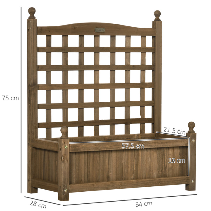 Raised Flower Beds Wooden Planter w/ a Trellis and Garden Planter at Home