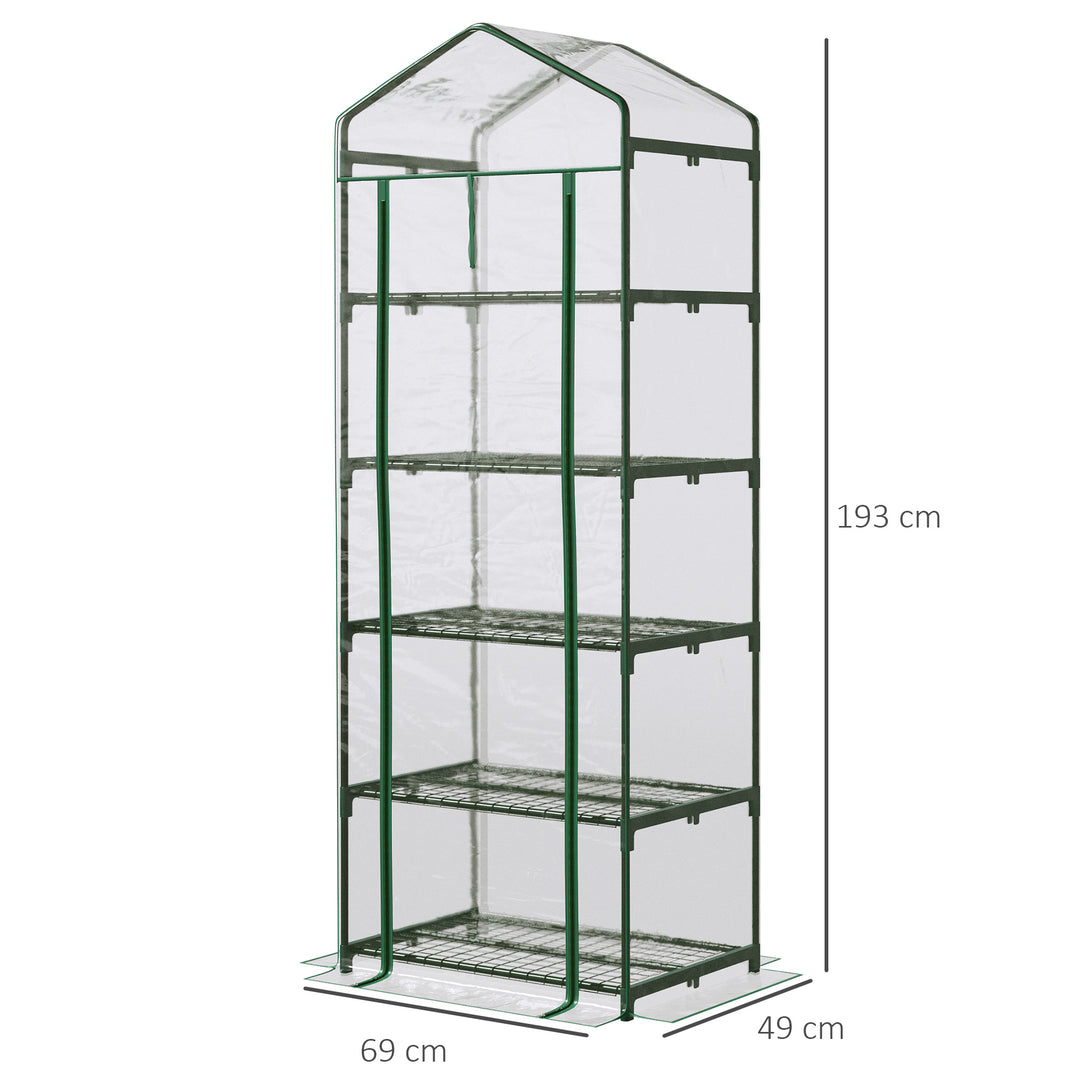 Tiered Terrarium: 5-Tier Portable Greenhouse with PVC Cover