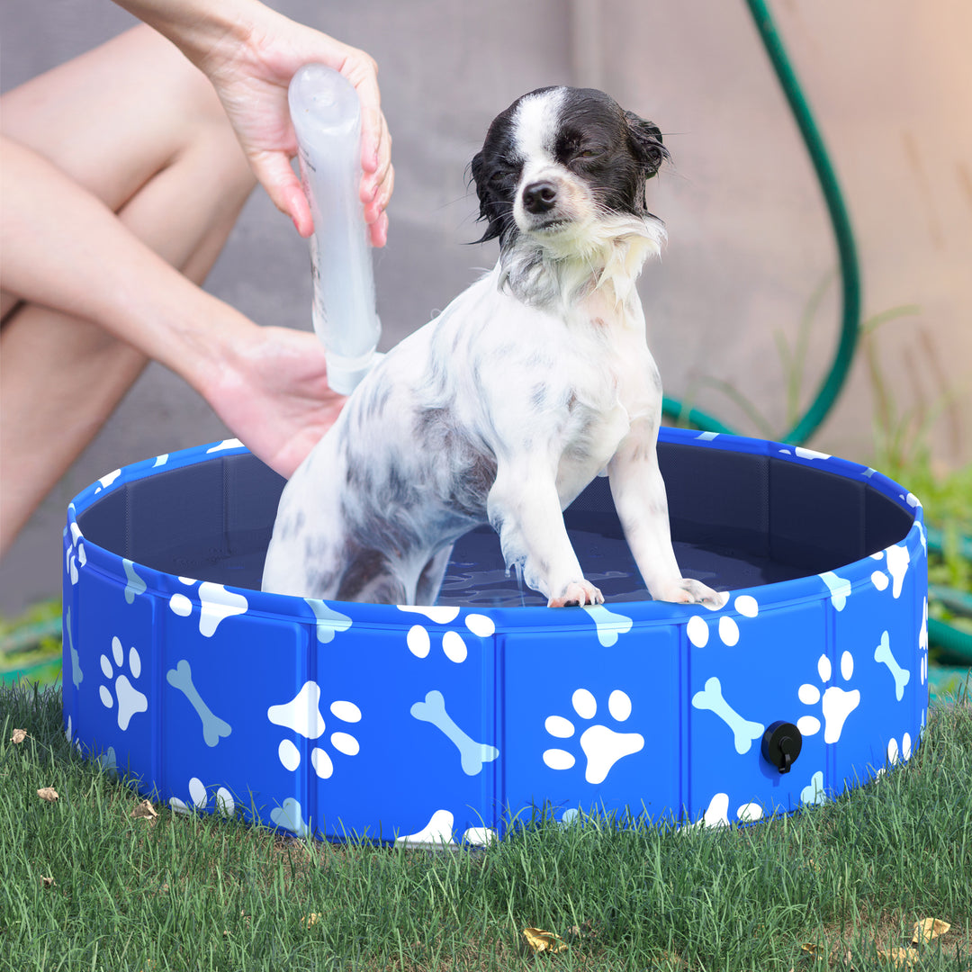 Foldable Pet Pool: Padded Dog & Cat Bathing Tub for Indoor/Outdoor Use