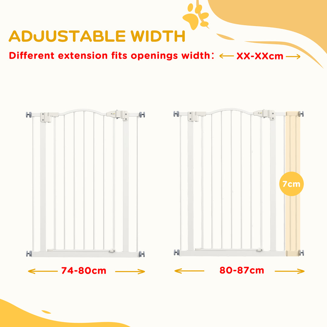 Adjustable Pet Portal: Metal Safety Gate with Folding Design