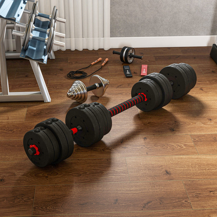 30kg 2 IN 1 Adjustable Dumbbells Weight Set