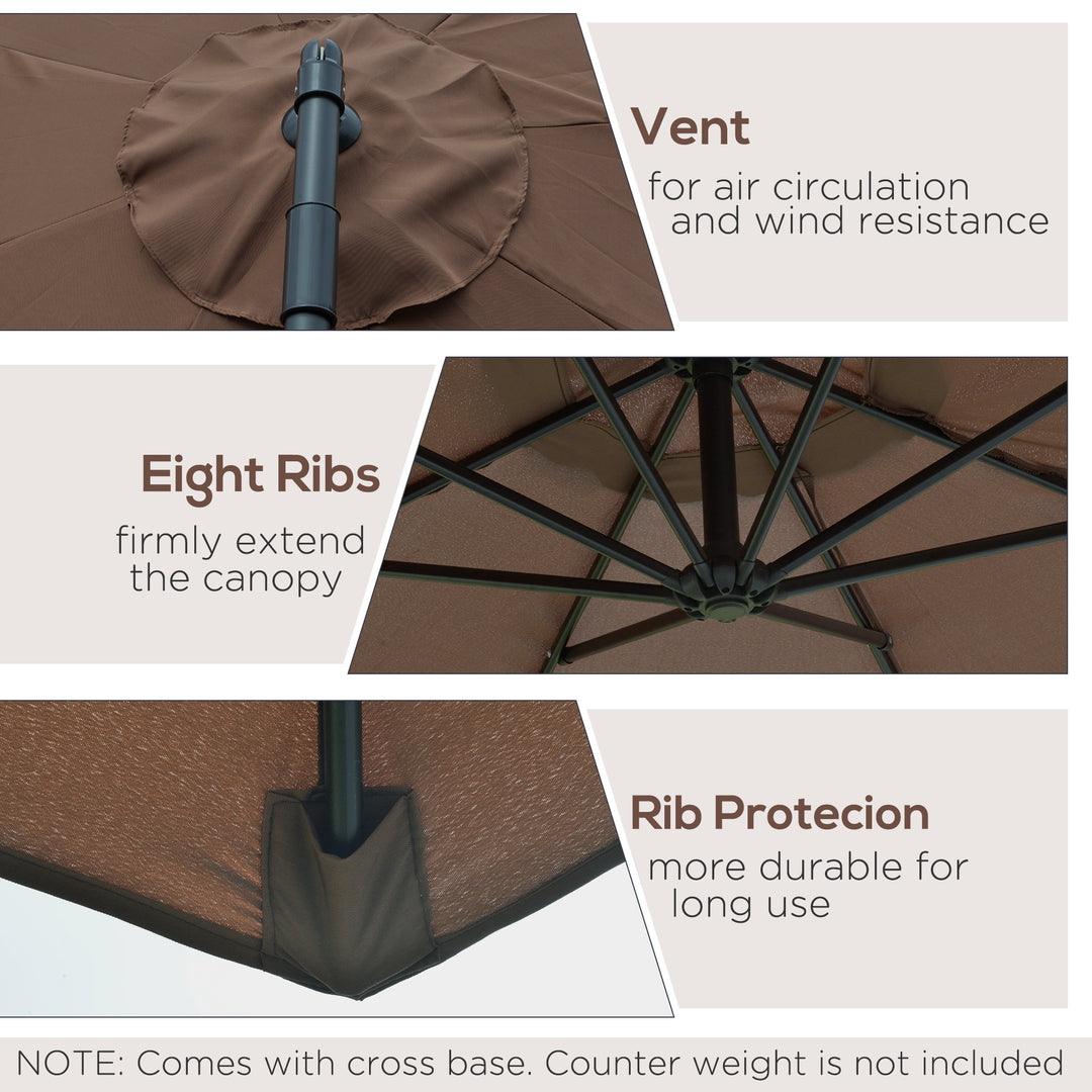 3M Brown Cantilever Umbrella