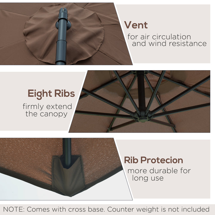 3M Brown Cantilever Umbrella