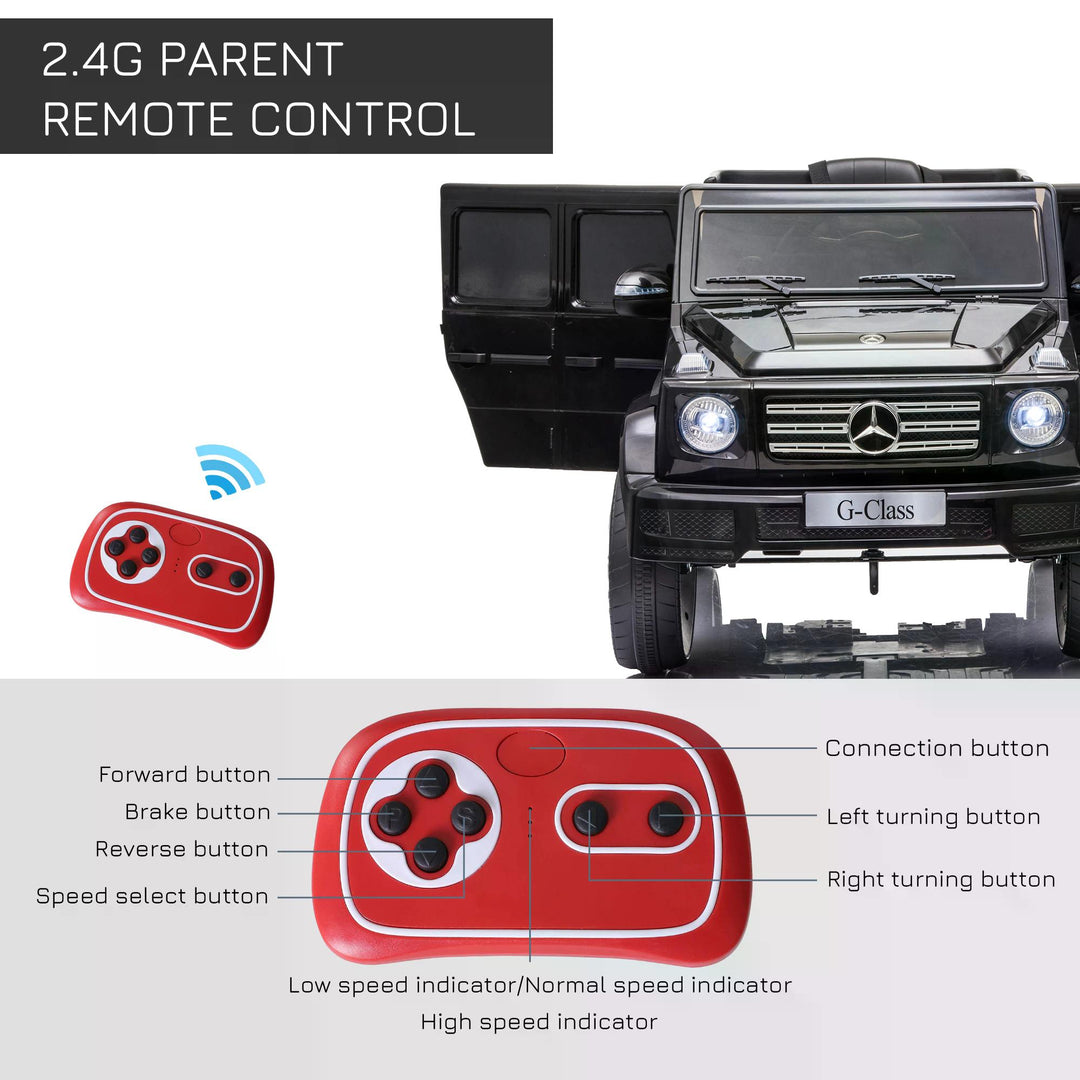 Compatible 12V Battery-powered Kids Electric Ride On Car Mercedes Benz G500 Toy w/ Parental Remote Control Music Lights MP3 Wheels