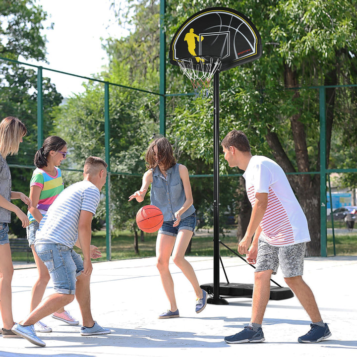 2.3-3m Basketball Hoop and Stand with High Strength PE Backboard and Weighted Base