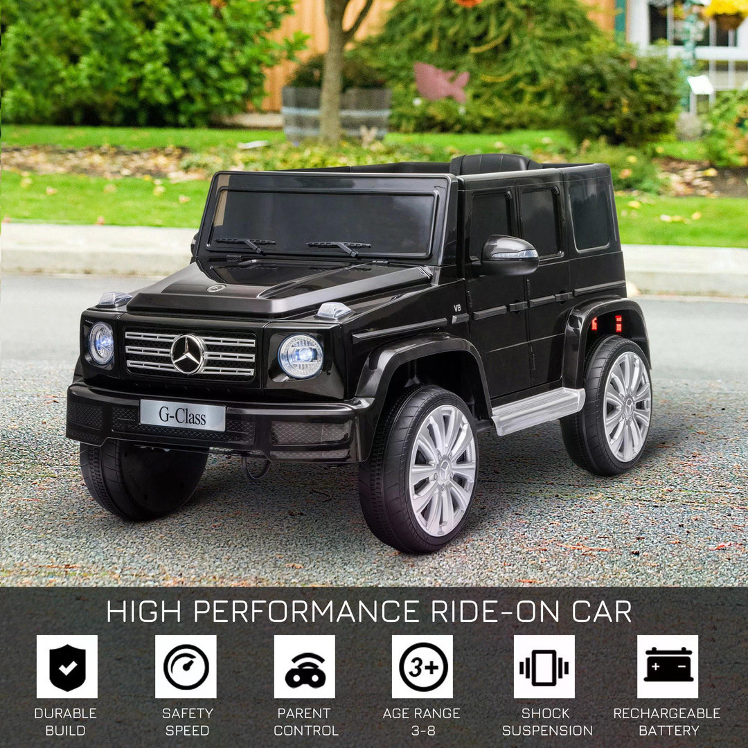 Compatible 12V Battery-powered Kids Electric Ride On Car Mercedes Benz G500 Toy w/ Parental Remote Control Music Lights MP3 Wheels