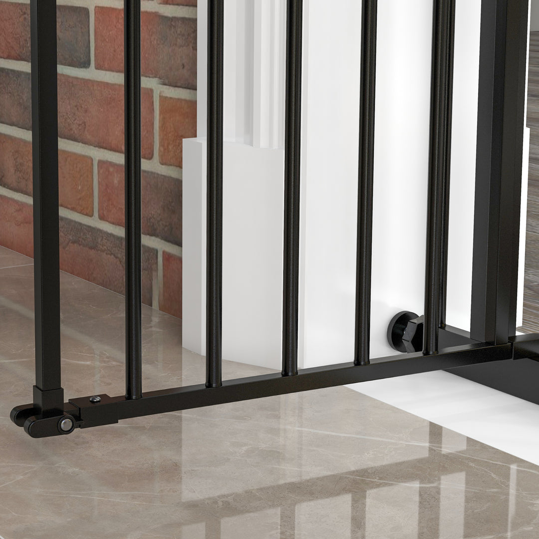 Dog Gate for Stairs Dog Gate Pet Gate with Openable Metal Frame