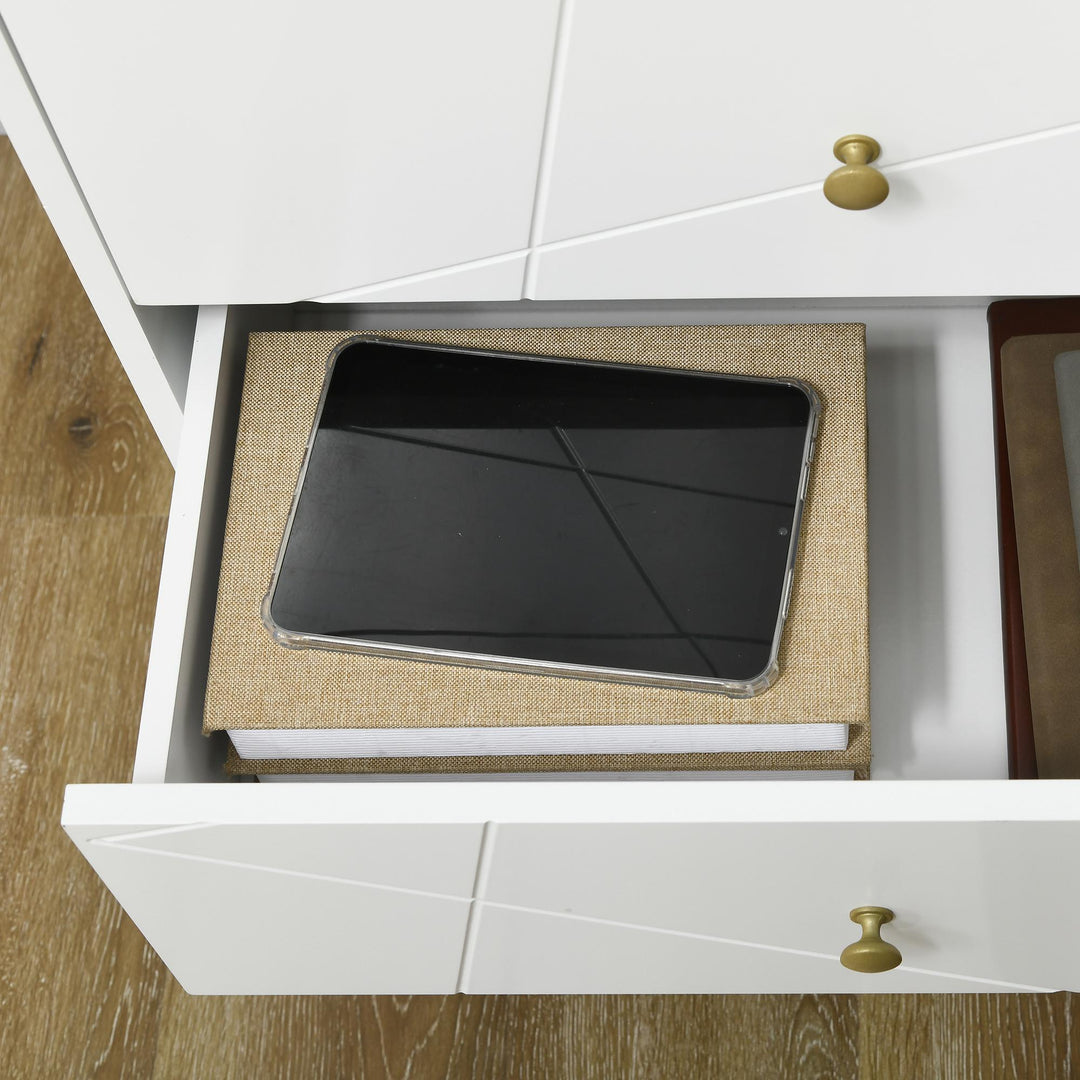 Bedroom Dresser: 4-Drawer Chest with Hairpin Legs