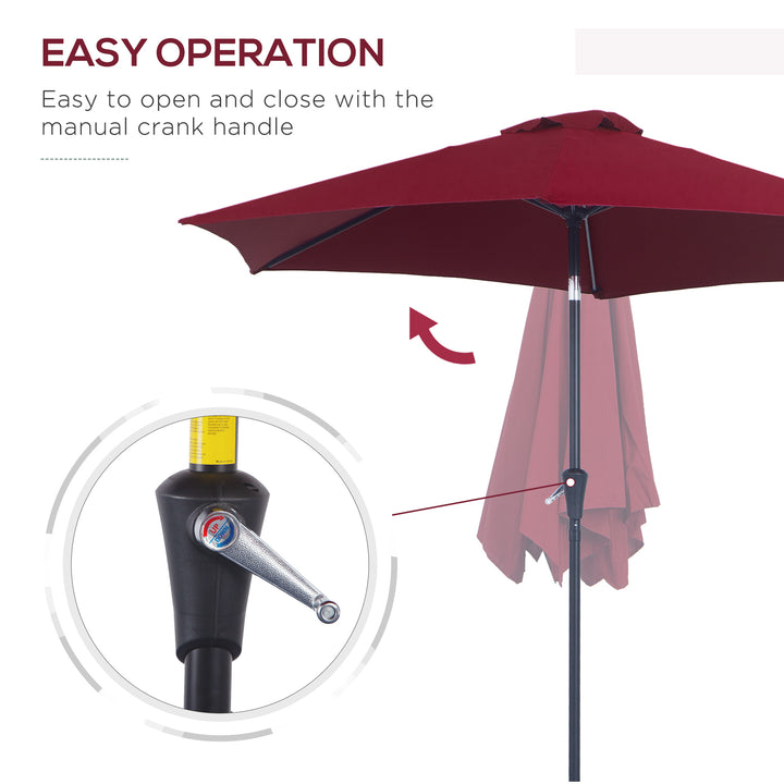 Tilting Garden Parasol: Crank-Operated Sun Shade with Aluminium Frame