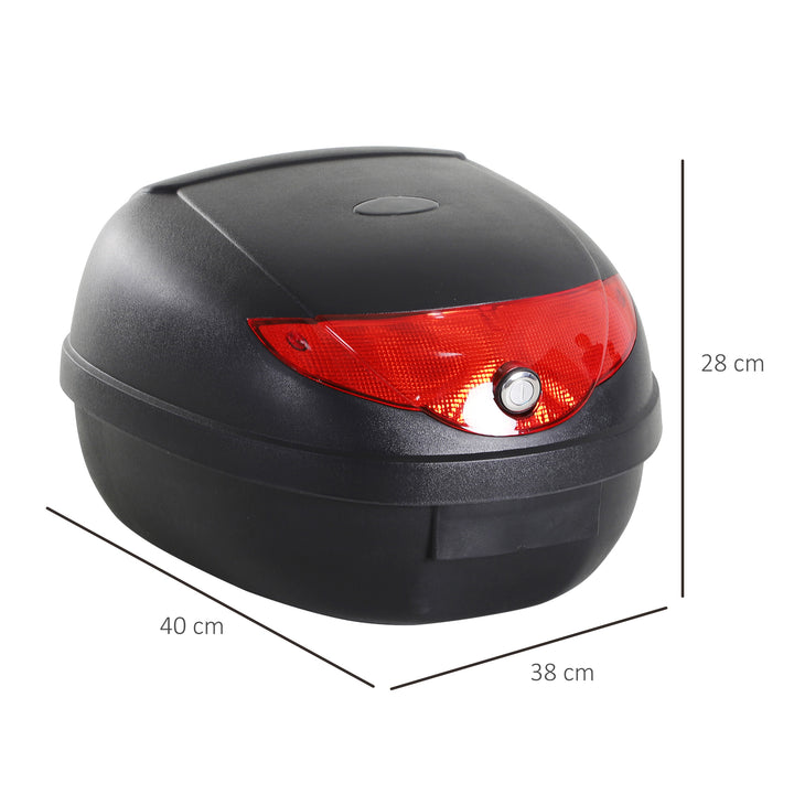 Motorcycle Top Box with Reflectors