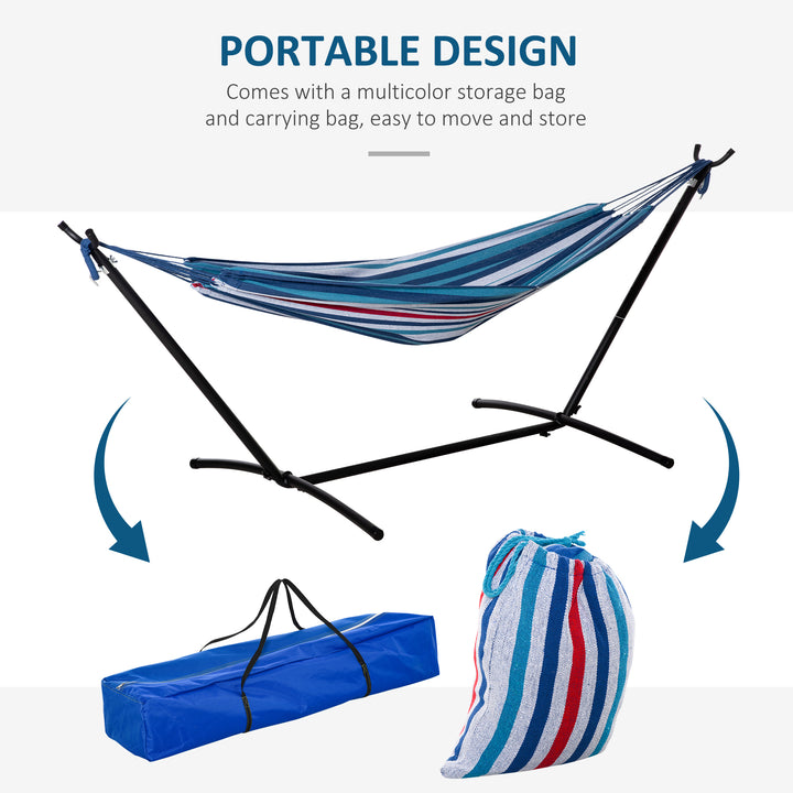 294 x 117cm Hammock with Stand Camping Hammock with Portable Carrying Bag