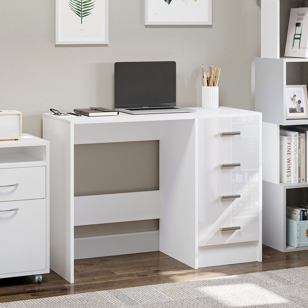 HOMCOM Writing Desk with 4 Drawers