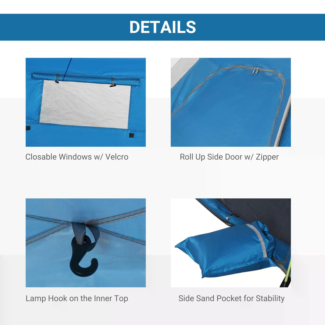 Pop-up Beach Tent Sun Shade Shelter for 1-2 Person UV Protection Waterproof with Ventilating Mesh Windows Carrying Bag