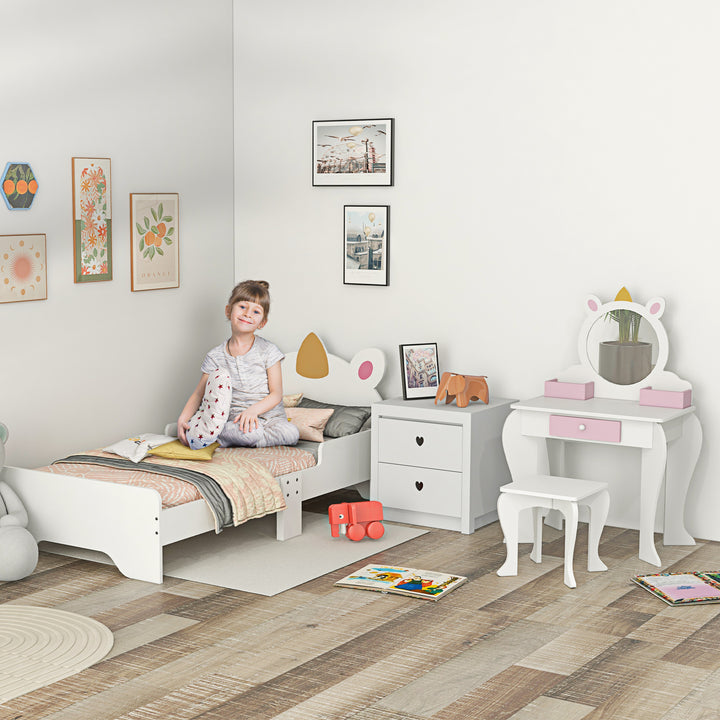 Unicorn Themed Children's Bedroom Set with Dressing Table