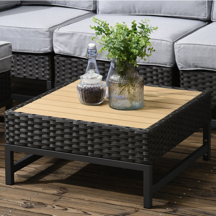 5 Pieces Outdoor PE Rattan Corner Sofa