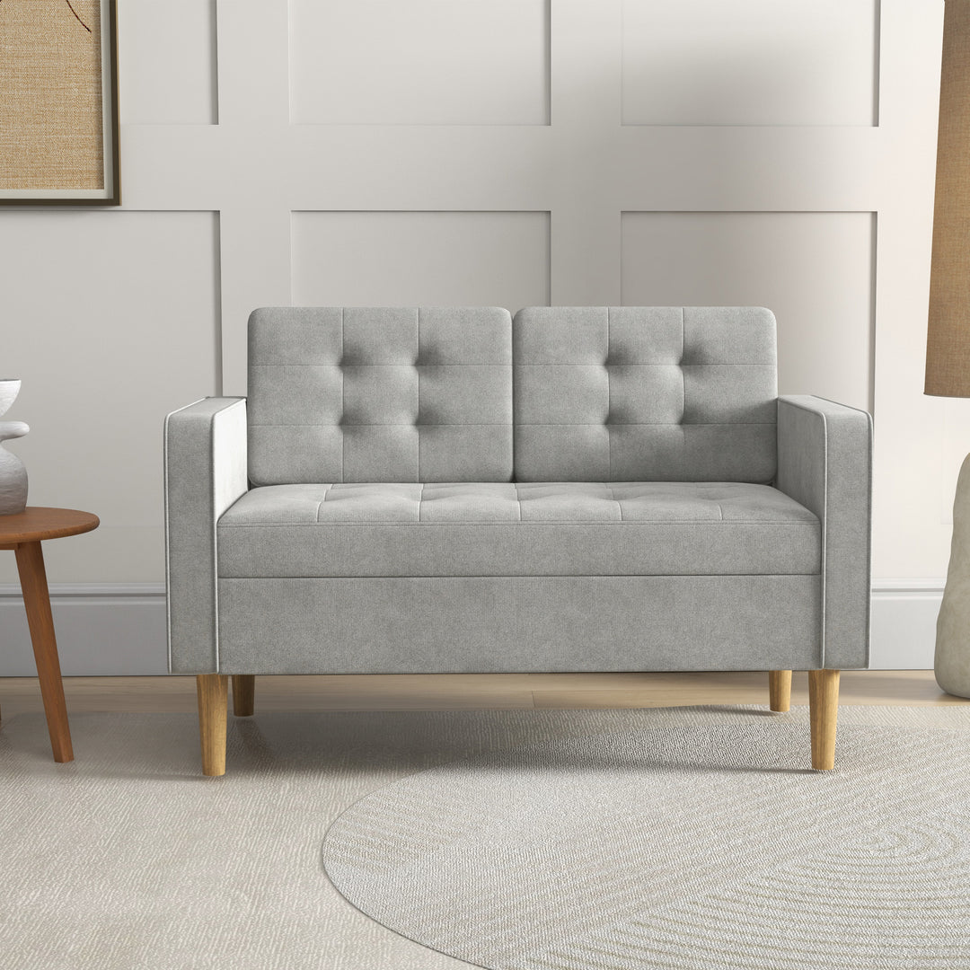 Modern 2 Seater Sofa with Hidden Storage