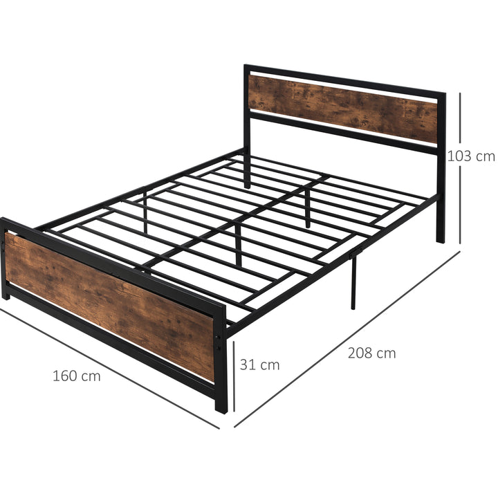 Full Bed Frame with Headboard & Footboard