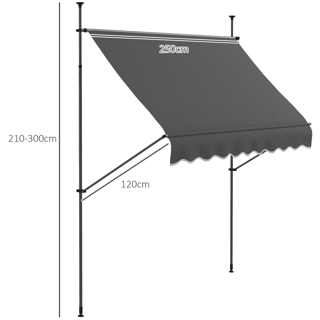 2.5 x 1.2m Retractable Awning