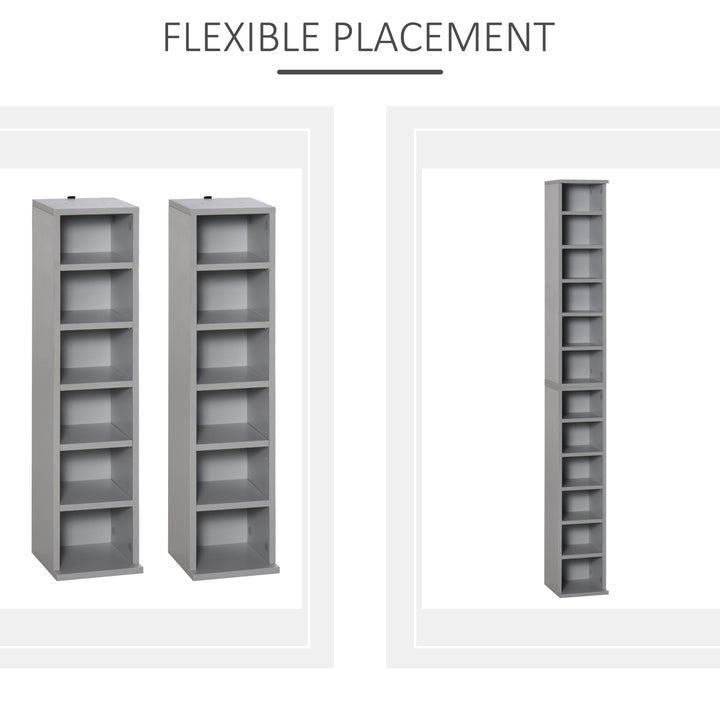 Twin Media Towers: Adjustable Shelving for Blu-Ray & DVD Organisation