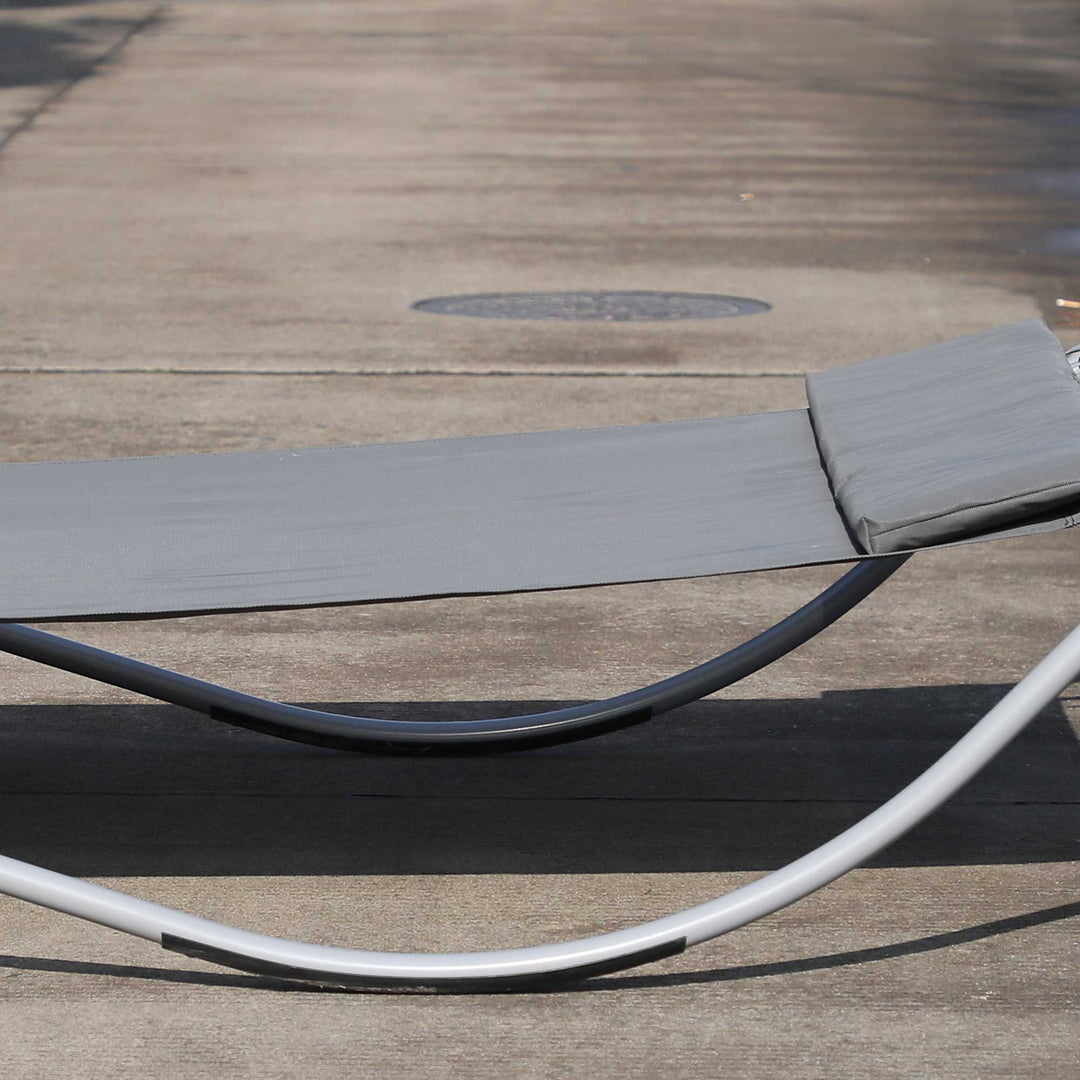 Outdoor Double Rocking Bed Hammock-Grey